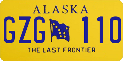 AK license plate GZG110