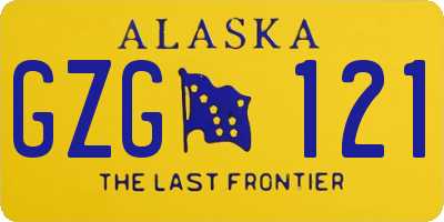 AK license plate GZG121