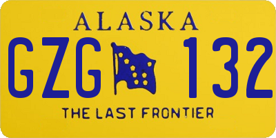 AK license plate GZG132