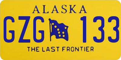 AK license plate GZG133