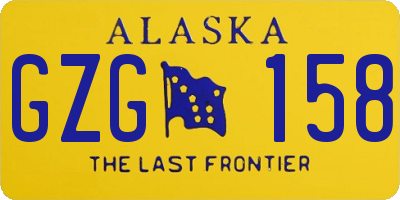 AK license plate GZG158