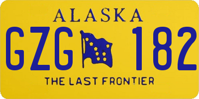 AK license plate GZG182