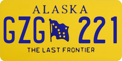 AK license plate GZG221