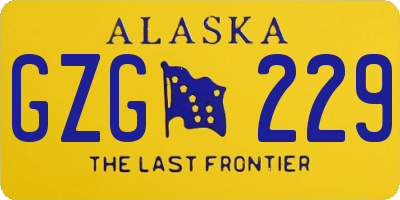 AK license plate GZG229