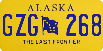AK license plate GZG268