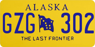AK license plate GZG302