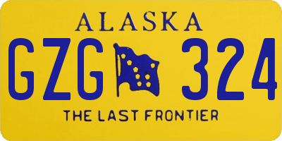 AK license plate GZG324