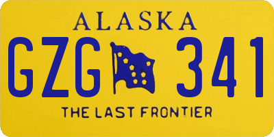 AK license plate GZG341