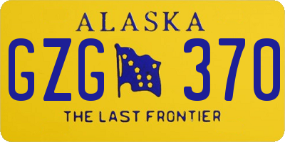 AK license plate GZG370