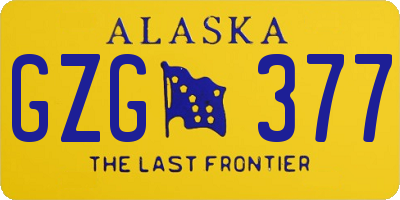 AK license plate GZG377