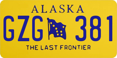 AK license plate GZG381