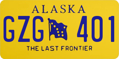 AK license plate GZG401
