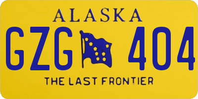 AK license plate GZG404