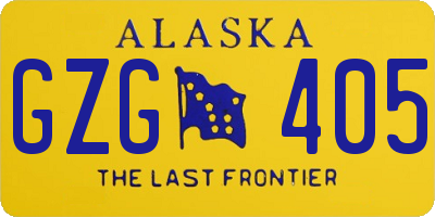 AK license plate GZG405
