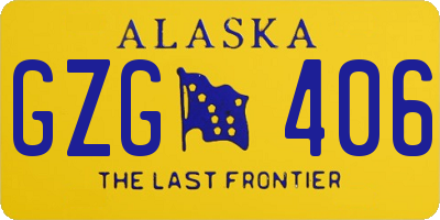 AK license plate GZG406