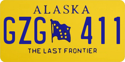 AK license plate GZG411