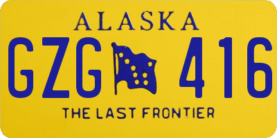 AK license plate GZG416