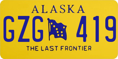 AK license plate GZG419