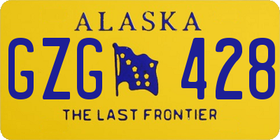 AK license plate GZG428