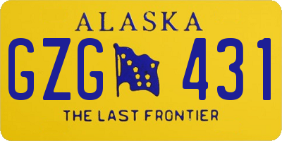 AK license plate GZG431