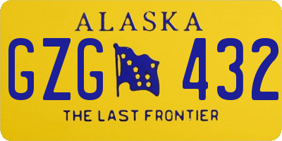 AK license plate GZG432