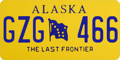 AK license plate GZG466