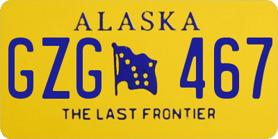 AK license plate GZG467
