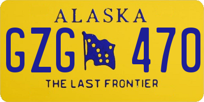 AK license plate GZG470