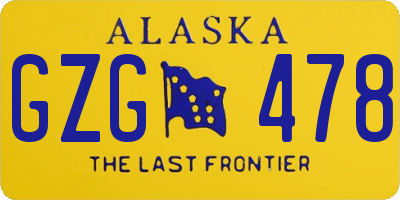 AK license plate GZG478