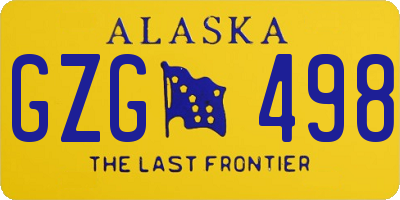 AK license plate GZG498
