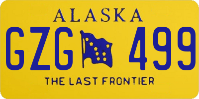 AK license plate GZG499