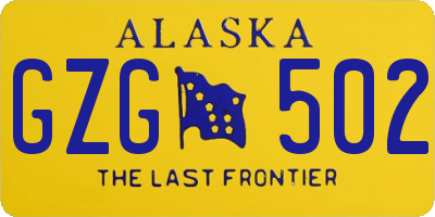 AK license plate GZG502