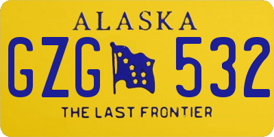 AK license plate GZG532