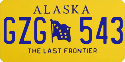 AK license plate GZG543