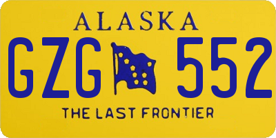 AK license plate GZG552