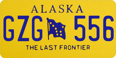 AK license plate GZG556