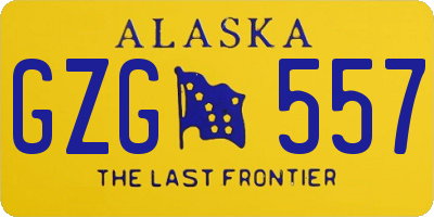 AK license plate GZG557