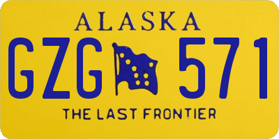 AK license plate GZG571