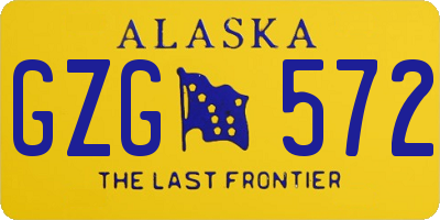 AK license plate GZG572