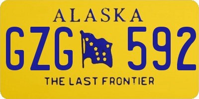 AK license plate GZG592