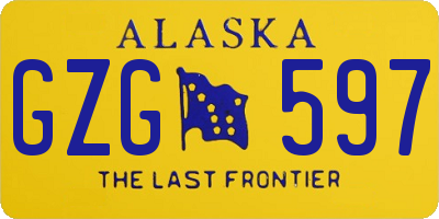 AK license plate GZG597