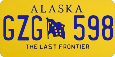 AK license plate GZG598