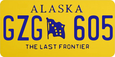 AK license plate GZG605