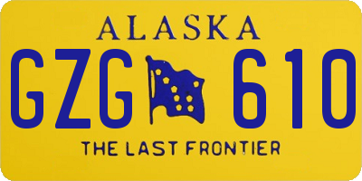 AK license plate GZG610