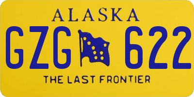 AK license plate GZG622