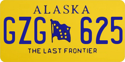 AK license plate GZG625