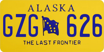 AK license plate GZG626