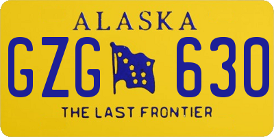 AK license plate GZG630