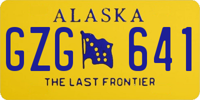 AK license plate GZG641