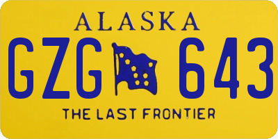 AK license plate GZG643